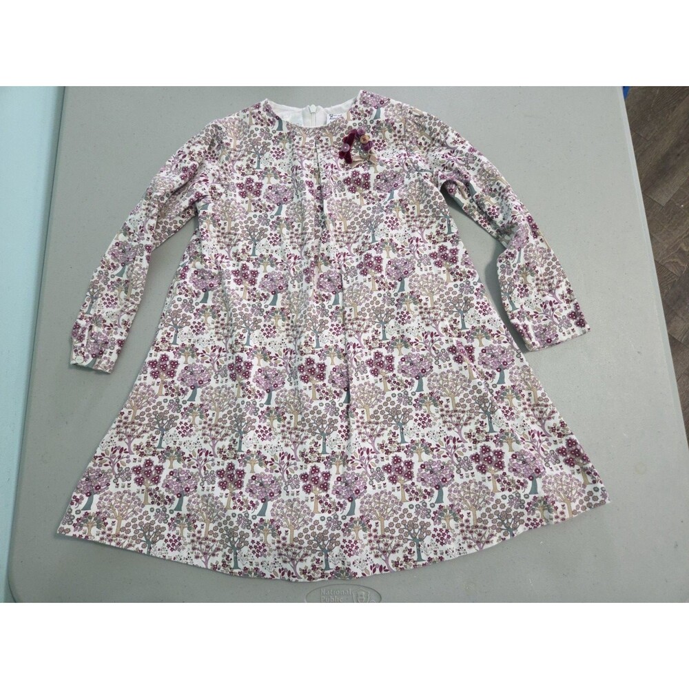 Sarah Louise Boutique Dress Long Sleeve Multicolor Floral Design Size 5Y England
